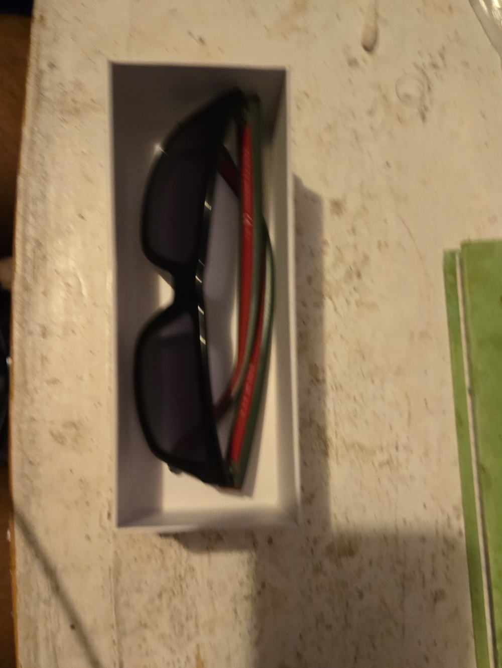 Gucci Black Sunglasses with Red and Green Temples